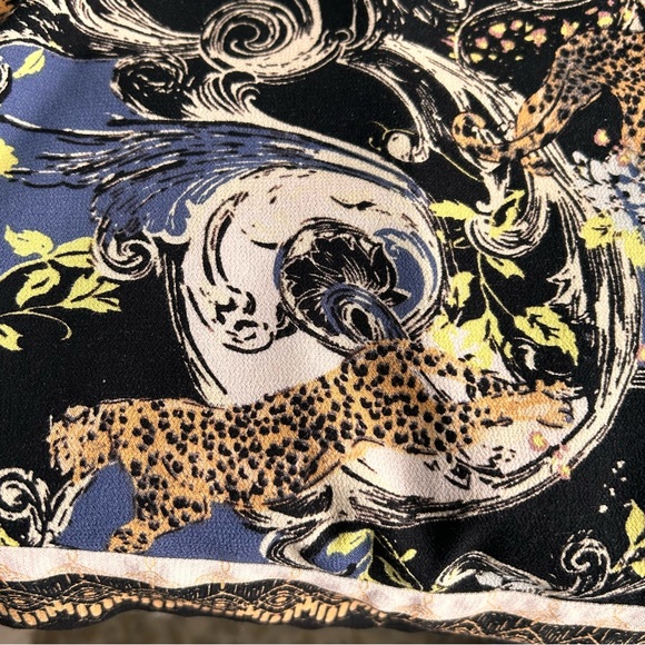 Free People Catch Me If You Can Bohemian Leopard Cat Novelty Print Top Blouse - Picture 11 of 16